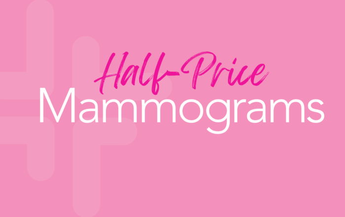 October Half-price mammogram graphic