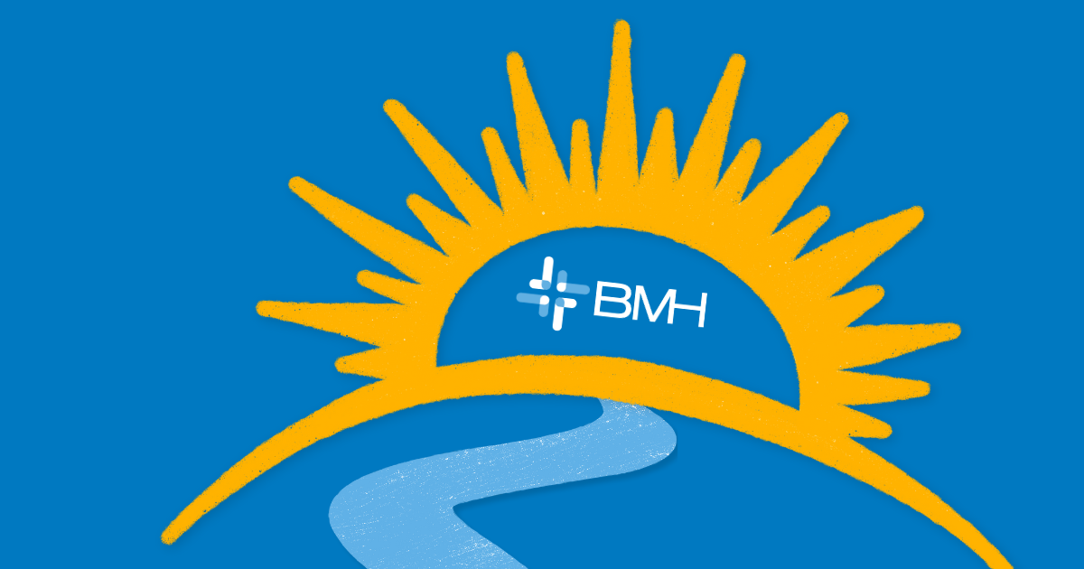 Pathway leading to a sunburst