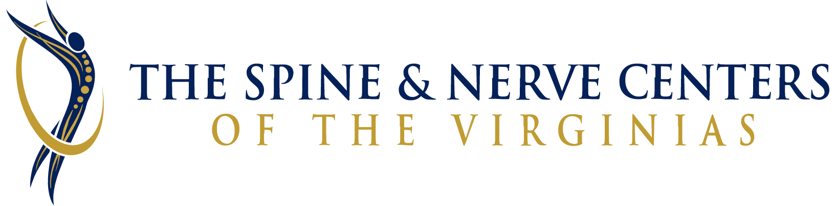 The Spine and Nerve Centers of the Virginias blue and gold logo